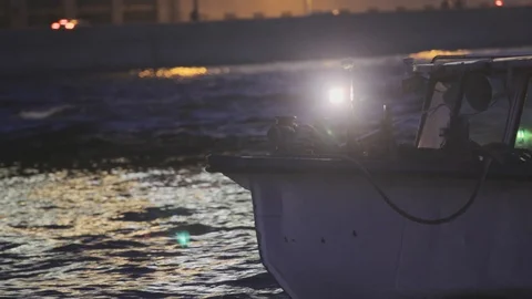 A Neva river surrounded by buildings of St. Petersburg at night Stock-Footage 120134207