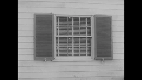 NEVADA - 1953 - The interior of dwellings built on a nuclear test site, complete Stock Footage 341512977