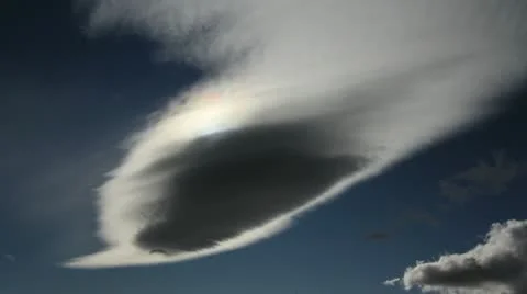Nevada cloud with silver lining timelapse Stock Footage 10737064