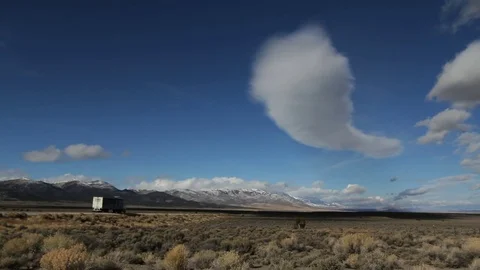 Nevada clouds with cars Video stock 74091716