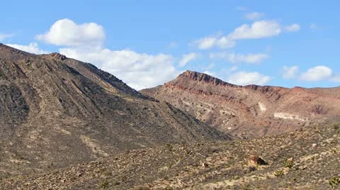 Nevada Desert Canyon Time Lapse Clouds Stock Footage 10982004
