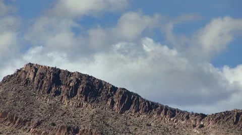 Nevada Desert Cliff and Cloud Time Lapse Stock Footage 10981242