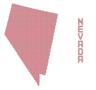 Nevada Dot Map Stock Illustration