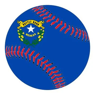 Nevada Flag Baseball Stock Illustration