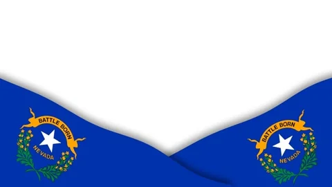 Nevada Flag Border Template for Native American Day Presentation and Video .. Stock Footage 342328445