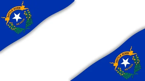 Nevada Flag Frame Template for Native American Day and State Heritage Events. Stock Footage 342332581