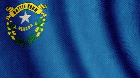 Nevada flag waving animation Stock Footage 76227829