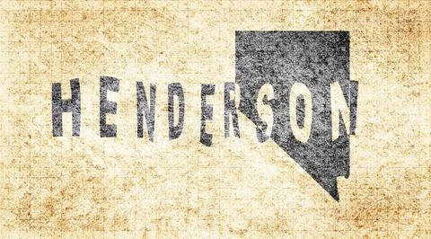 Nevada Henderson Typography Map Stock Illustration