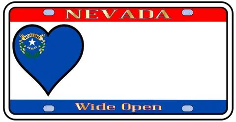 Nevada license plate Stock Illustration