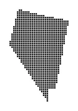Nevada map. Map of Nevada in dotted style. Borders of the us state filled w.. Ilustração Stock