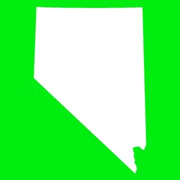 Nevada Map Outline on Green Screen Illustrazione stock