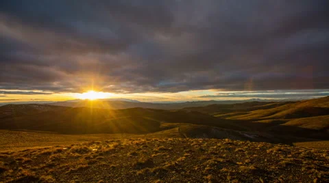 Nevada Mountain Sunset Stock Footage 56248917