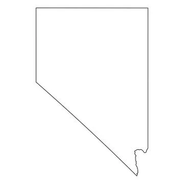 Nevada NV State Border USA Map Outline Stock Illustration