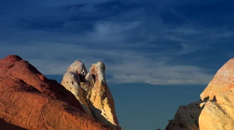Nevada Red Rocks cloudy time lapse Stock Footage 58060072