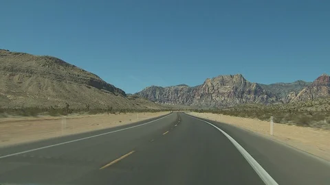 Nevada road by car Stock Footage 116052494