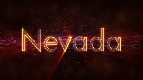 Nevada - Shiny looping state name text animation Stock Footage 99577402