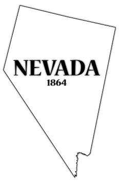 Nevada State and Date Stock Illustration