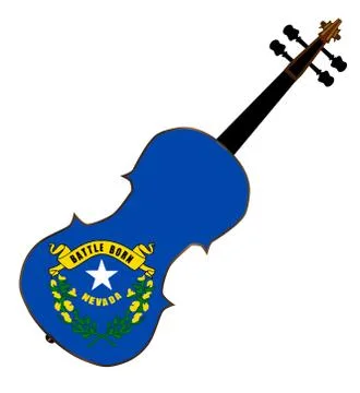 Nevada State Fiddle Stock Illustration