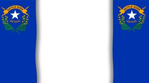Nevada State Flag Border Frame Template for Native American Day and State C.. Stock Illustration