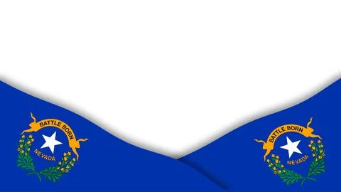 Nevada State Flag Border Template for Native American Day and State Celebra.. Stock Illustration