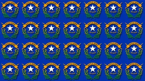 Nevada State Flag Emblem Seamless Pattern Background for Native American Da.. Stock Illustration