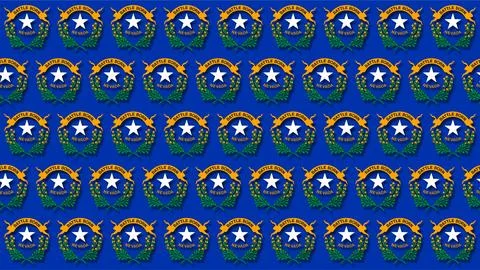 Nevada State Flag Emblem Seamless Pattern Background for Nevada Day and Nat.. Stock Illustration