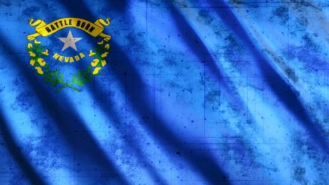 Nevada State Flag Grunge Stock-Footage 123967047