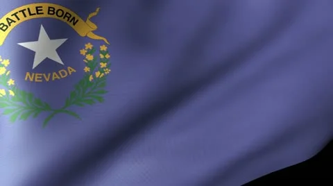 Nevada State Flag Waving Stock Footage 11972999