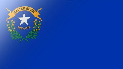 Nevada State Flag Waving for Native American Day Celebration. Stock Illustration