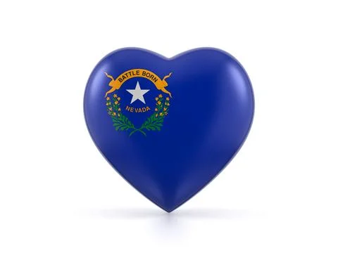 Nevada state heart flag Stock Illustration