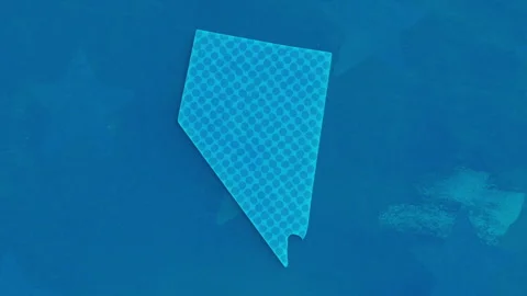 Nevada State Map with Blue Dotted Texture Stock-Footage 347272801