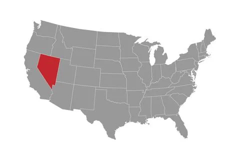 Nevada state map. Vector illustration. Illustrazione stock