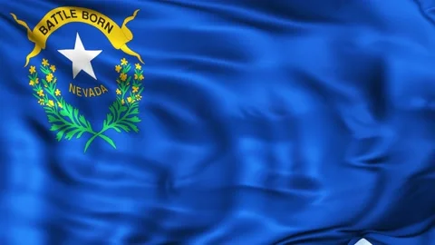 Nevada State Waving Flag Background Stock Footage 204138968