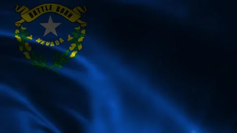 Nevada State Waving Flag. Flag of Nevada Waving Animation. Stock Footage 263839242