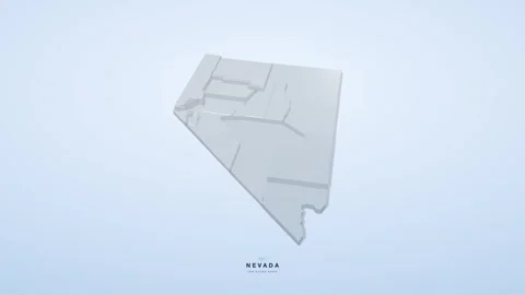 Nevada USA state map 3D animation seamless loop 스톡 동영상 341068145
