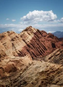 Nevada Valley of Fire Peak Stock Illustration