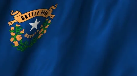 Nevada Waving Flag Stock Footage 12314611