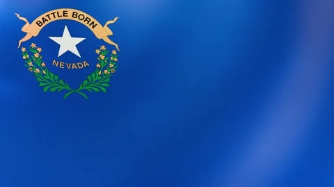 Nevada Waving flag up Stock Footage 303001689