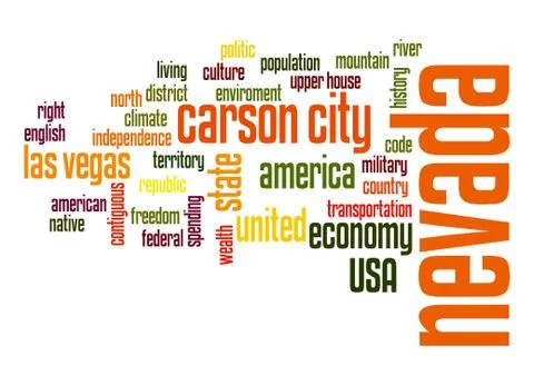 Nevada word cloud Stock Illustration