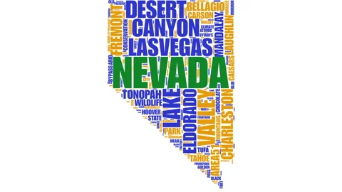 NEVADA wordcloud Stock Footage 321351770