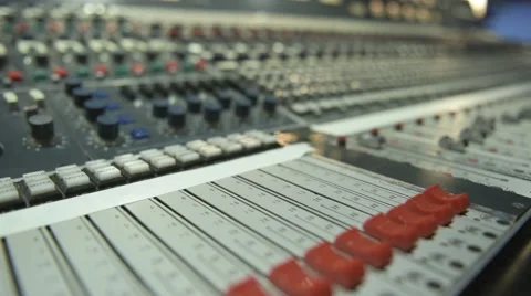 Neve Console Pan up Stock Footage 46520547