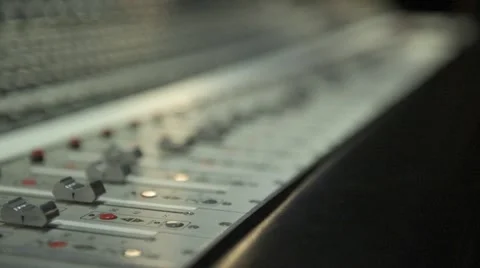 Neve Faders Rack Focus Stock Footage 46519078