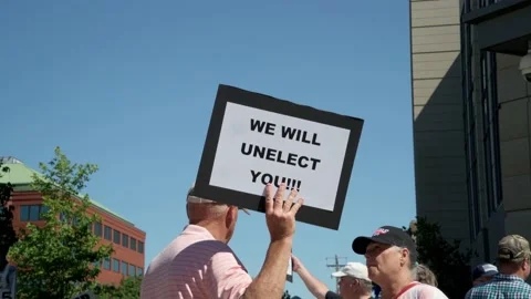 Never again protest to stop abusive powers of the governor Video stock 156464585