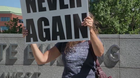 Never again protest to stop abusive powers of the governor Video stock 156469008