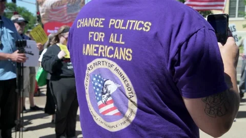 Never again protest to stop abusive powers of the governor Video stock 156471641