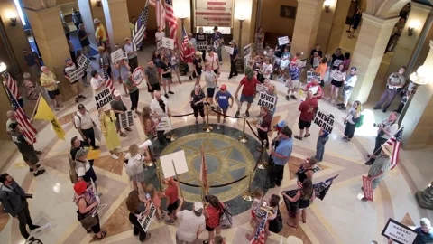 Never again protest to stop abusive powers of the governor Video stock 156475365