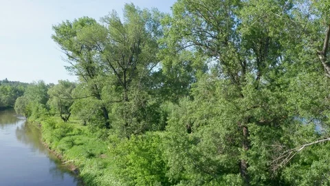 The never ending crane shot over the river. Stock Footage 113651789