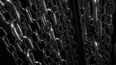 Never Ending Metal Chains Stock Footage 265156877
