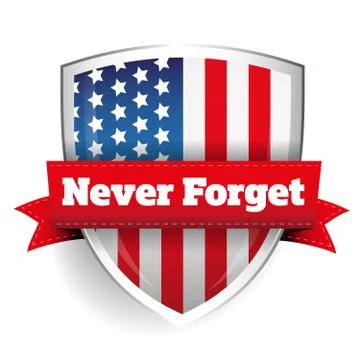 Never Forget - 11 september Stock Illustration