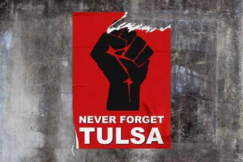 Never forget Tulsa poster Stock Photos